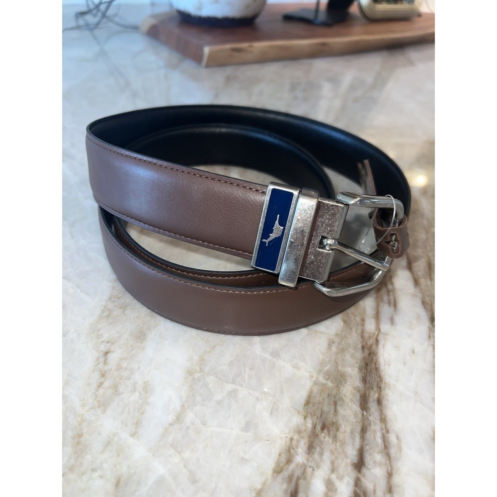 Tommy Bahama Men's Reversible Brown/Black Leather Belt Size XL 42-44 NWT